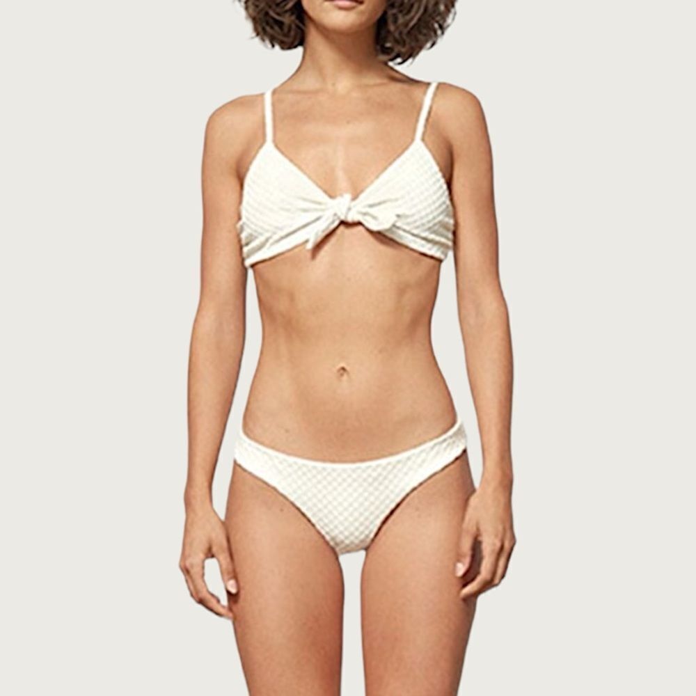 MARA HOFFMAN Kay bikini bottom in Cream Size S